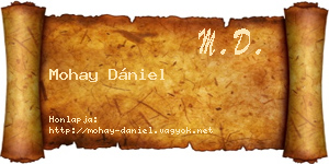 Mohay Dániel névjegykártya